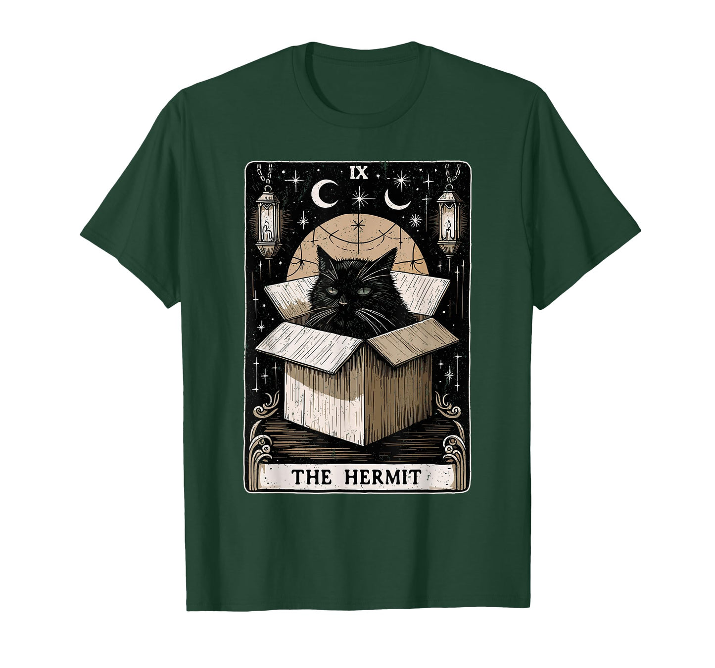 The Hermit Tarot Card Cat Lover Funny Cat T-Shirt