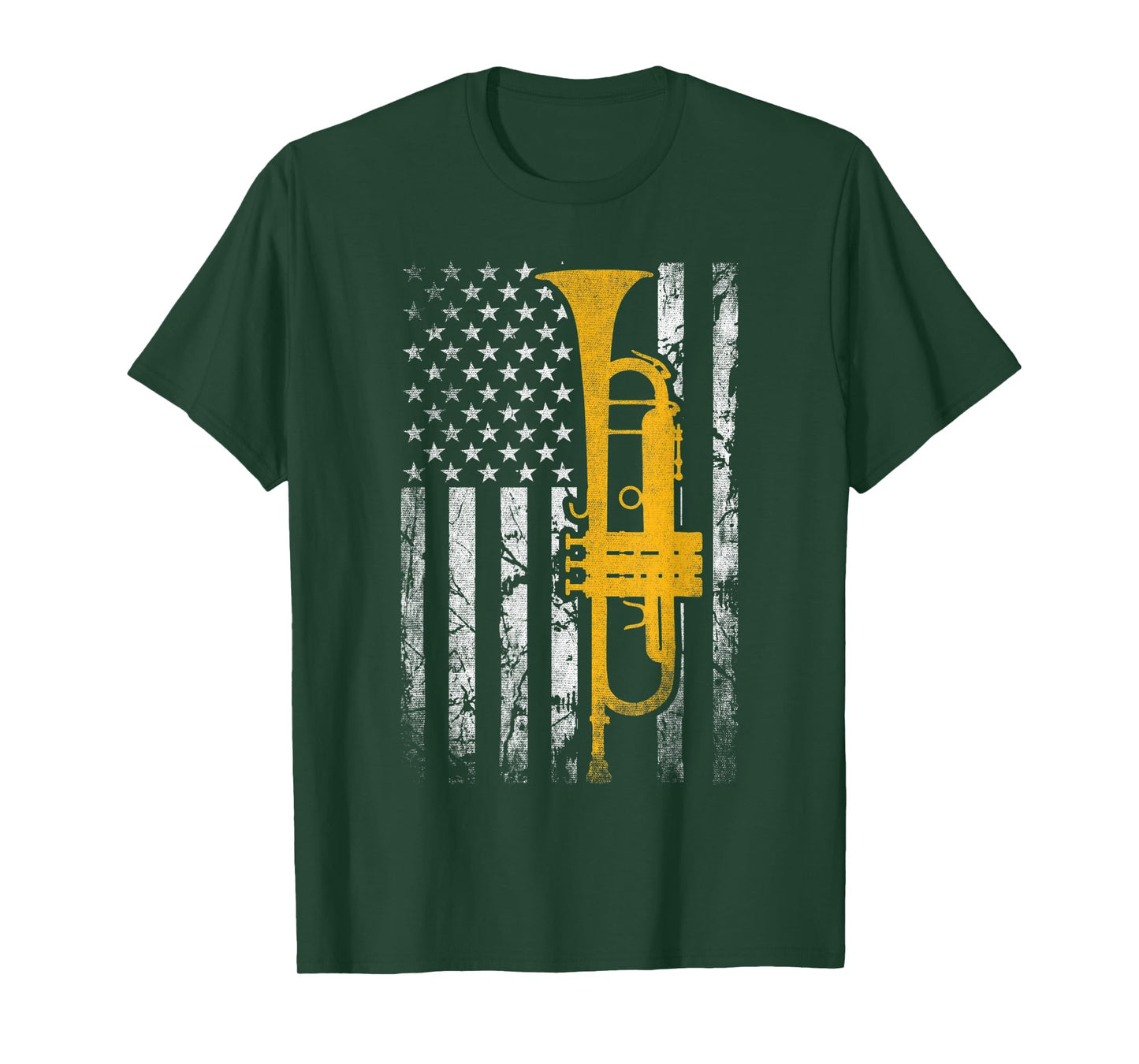 Trumpet American USA Flag Music Player Trumpet Player Jazz T-Shirt