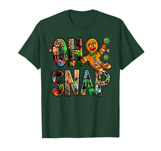Oh Snap! Funny Gingerbread Man Cookie Christmas T-Shirt