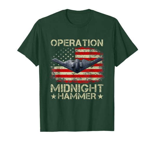 Retro Operation Midnight Hammer with American Flag T-Shirt