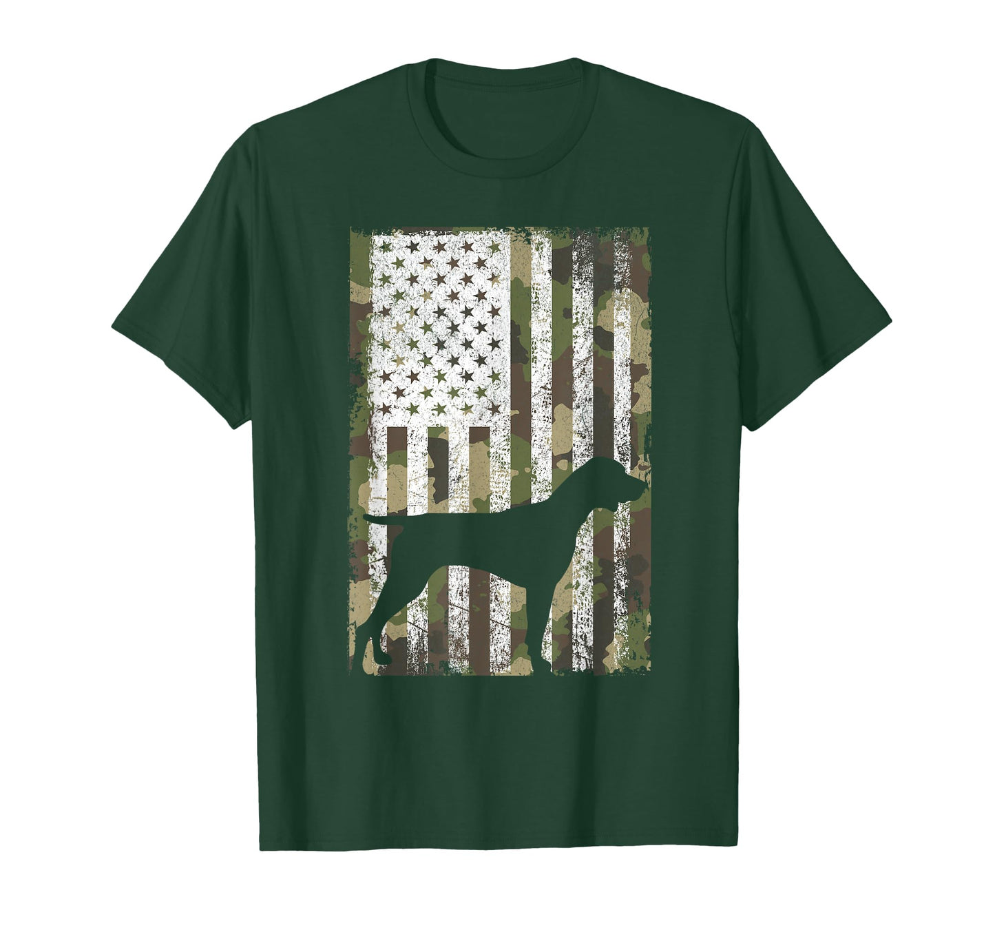 German Shorthaired Pointer Camouflage American Flag GSP Dog T-Shirt
