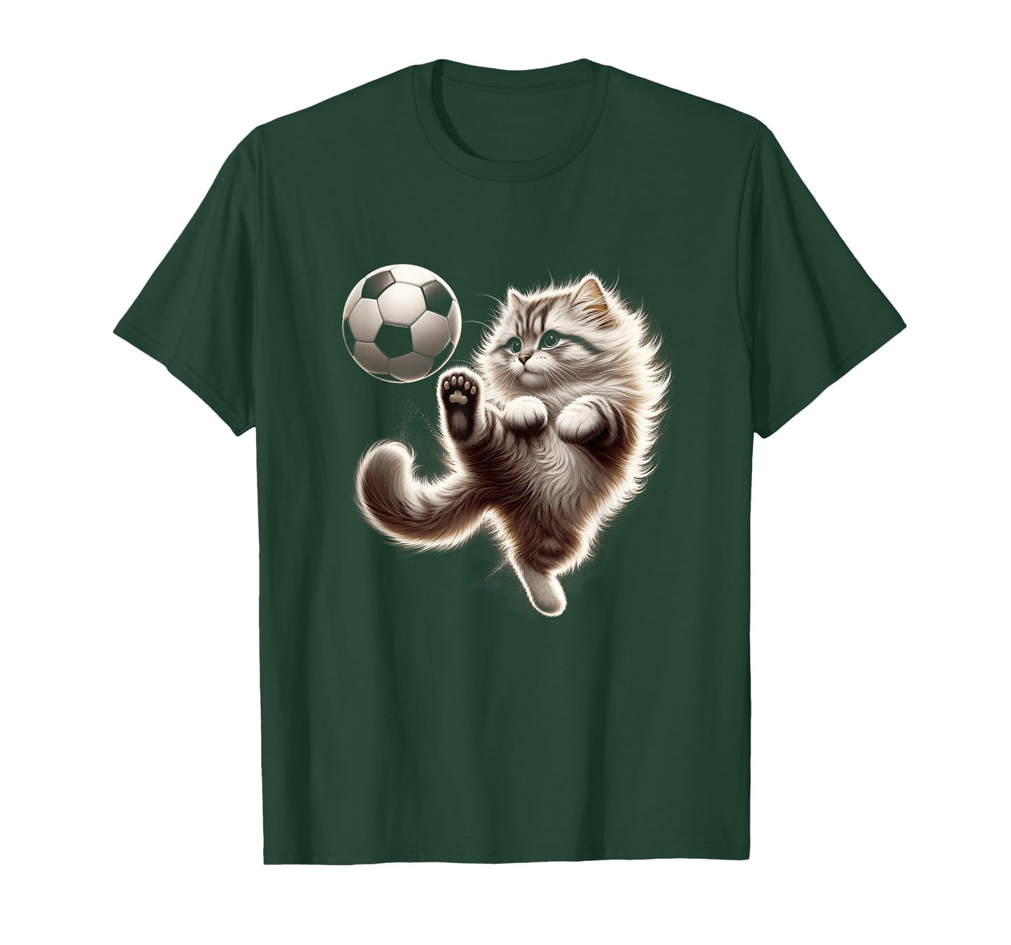 Funny Cat Soccer Ball Cat Playing Soccer Meme Sport T-Shirt