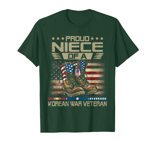 Proud Niece Of US Korean War Veteran Family Matching T-Shirt