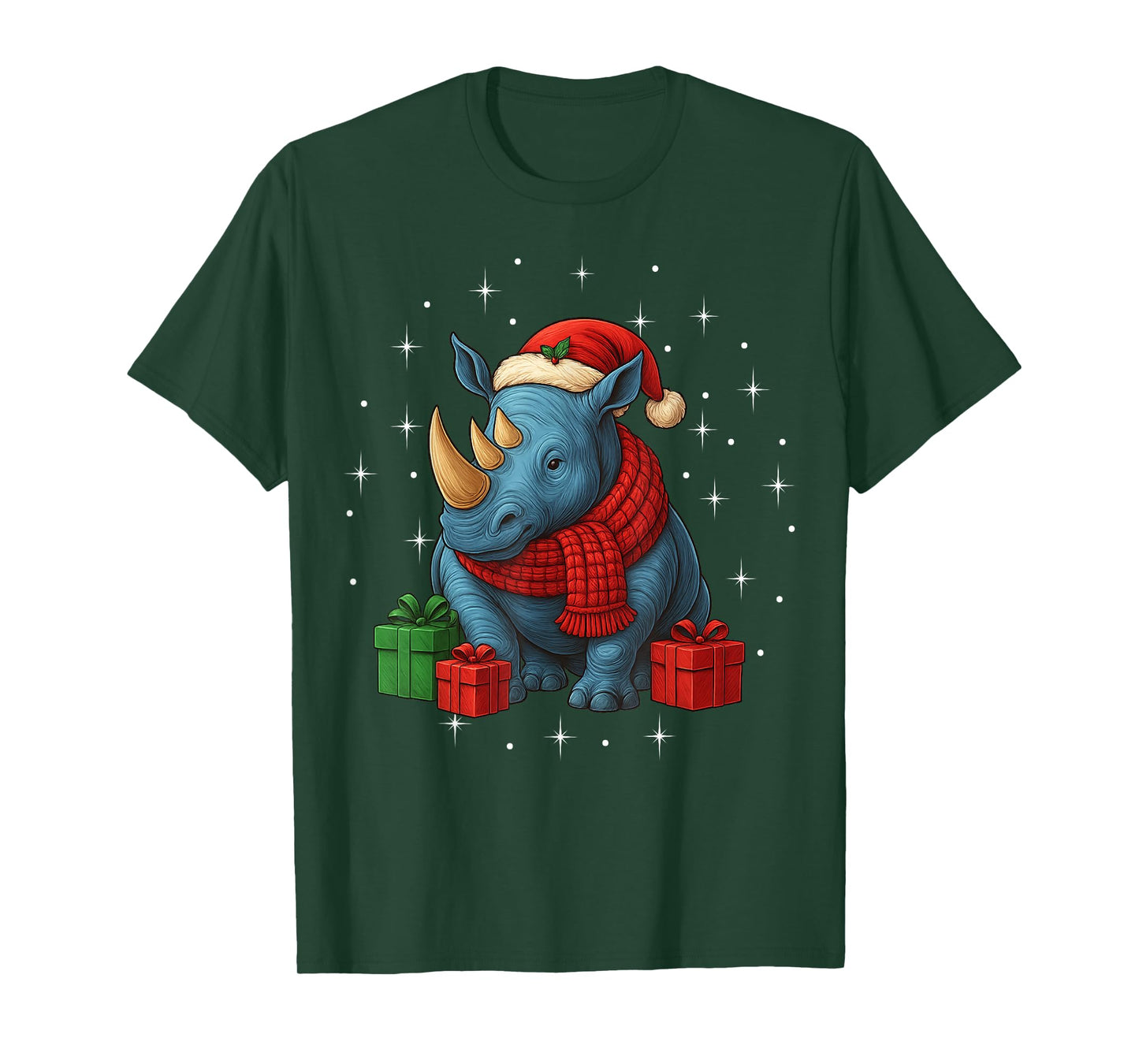 Funny Rhino Christmas PJ Pajama Men Women PJS for Family T-Shirt