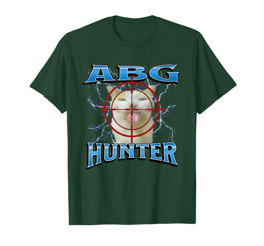 ABG Hunter Funny Offensive Cat Meme Bootleg Graphic Men Women T-Shirt