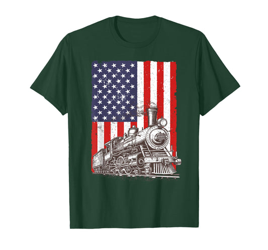 Cool Train Art For Men Women Kid Train Collector Train Lover T-Shirt