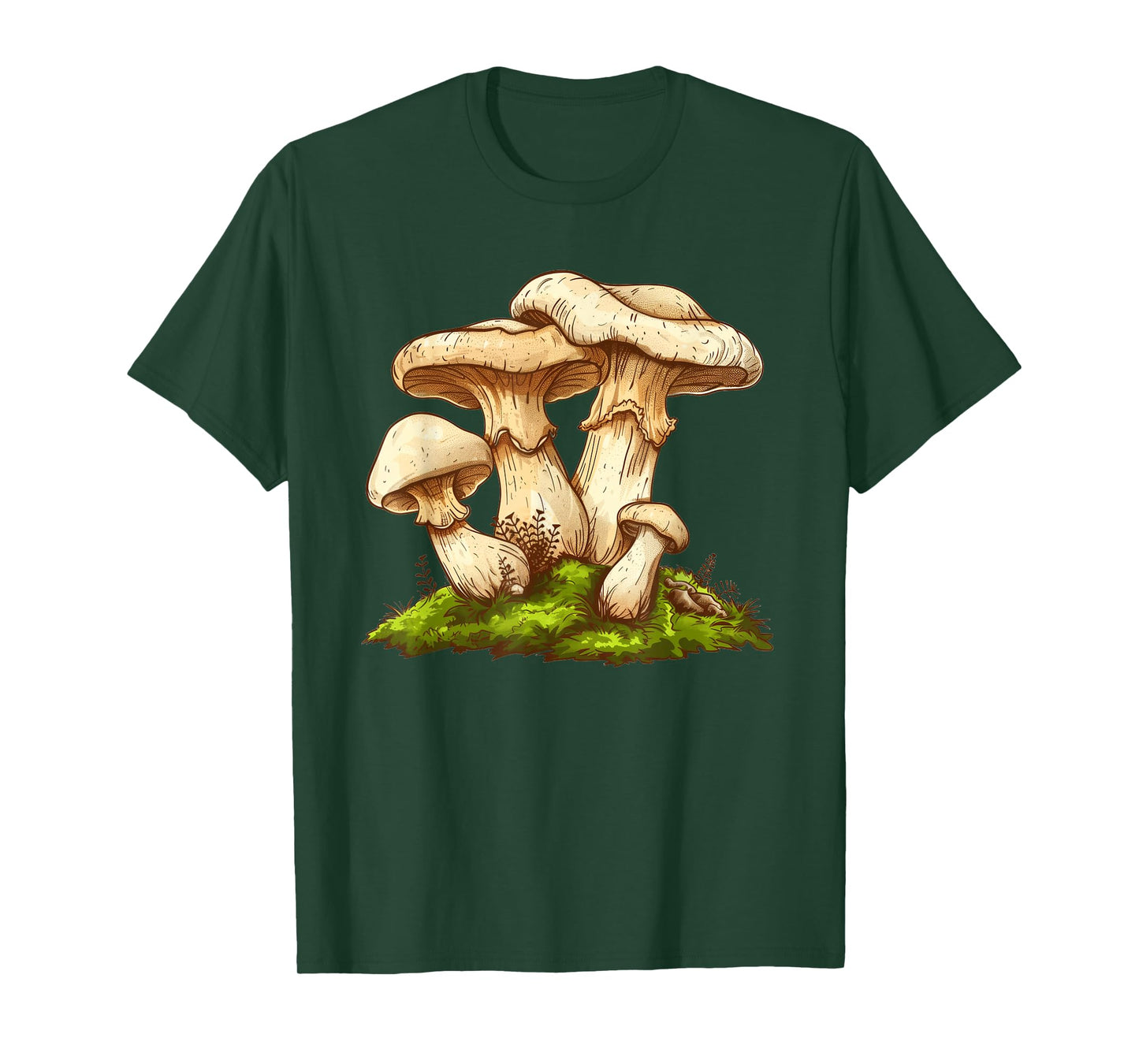 King Trumpet Mushrooms With Moss T-Shirt