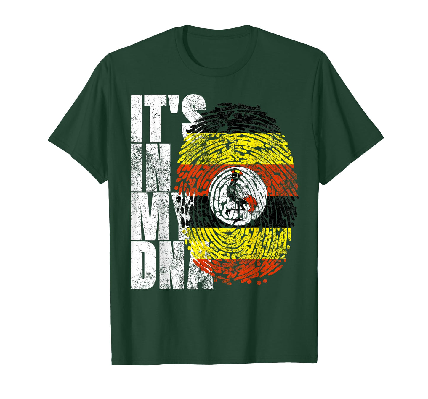 It's In My DNA Uganda Print African-American Ugandan Flag T-Shirt