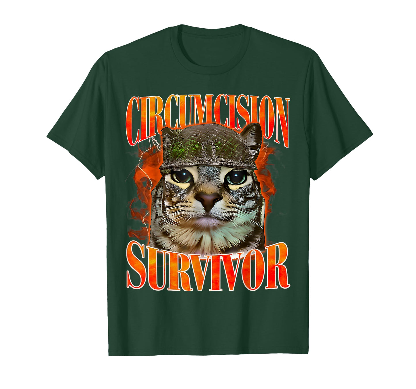 Circumcision Survivor Funny Oddly Specific Cat Meme Cats T-Shirt