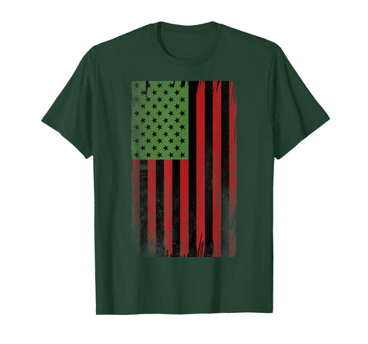 Pride African American Afro Flag Green red Black Liberation T-Shirt