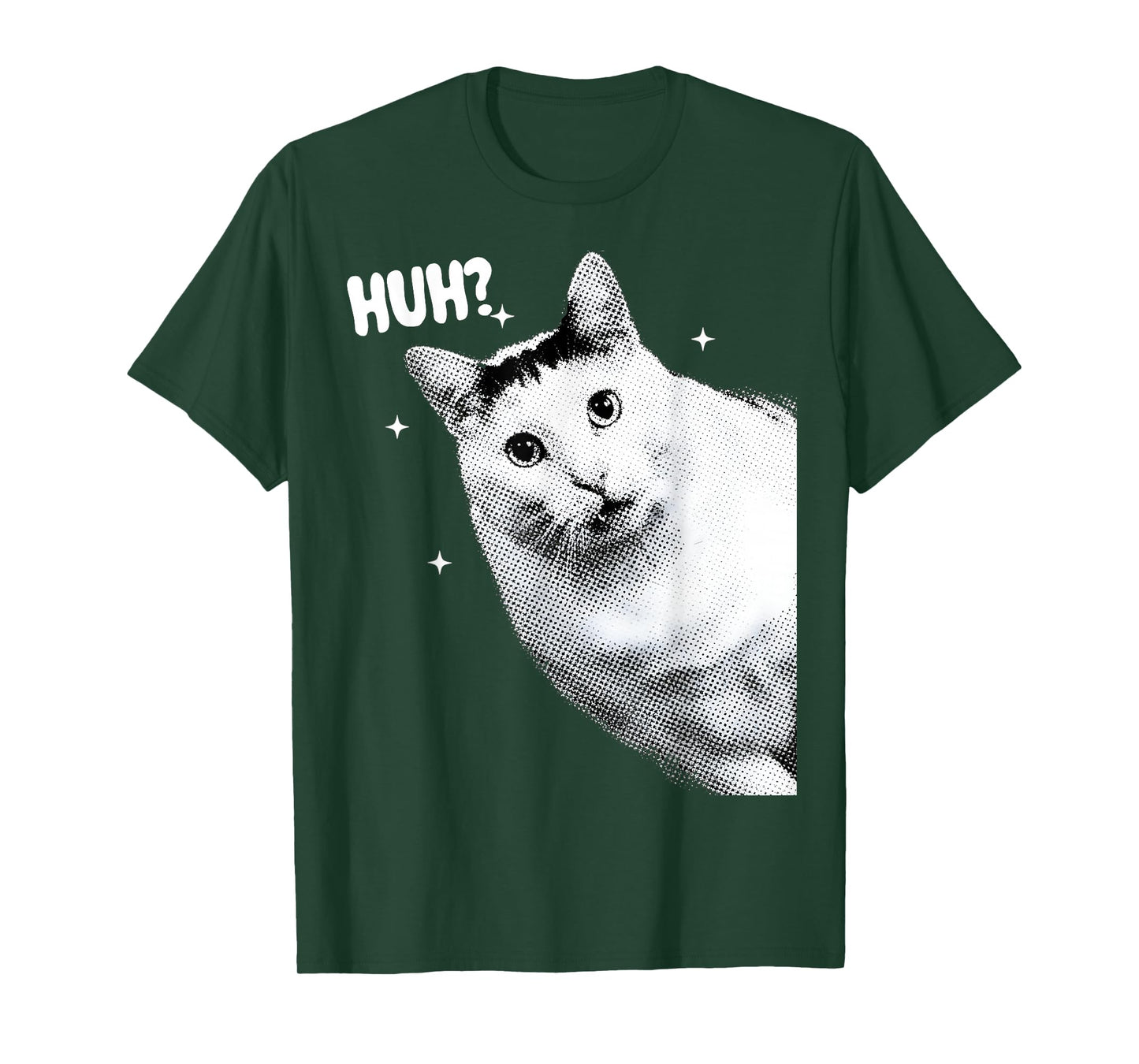 Y2K Funny Huh Cat Meme Retro Cat Vintage Kitty Humor Shirt T-Shirt
