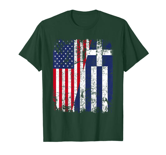 GREEK American Flag | Men Women Kids | GREECE T-Shirt