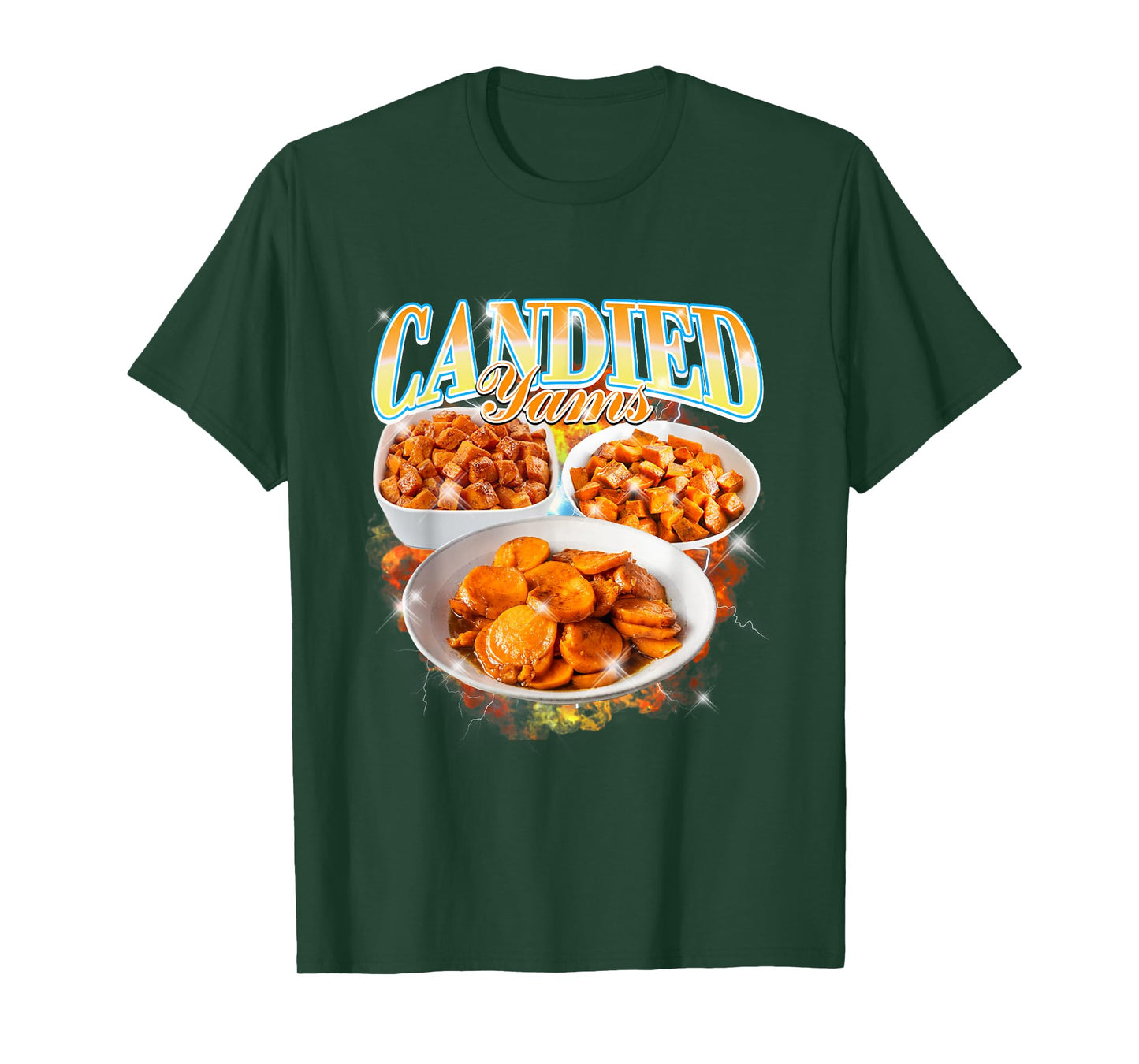 Thanksgiving Candied Yams Bootleg 90's Rap Rock Vintage T-Shirt