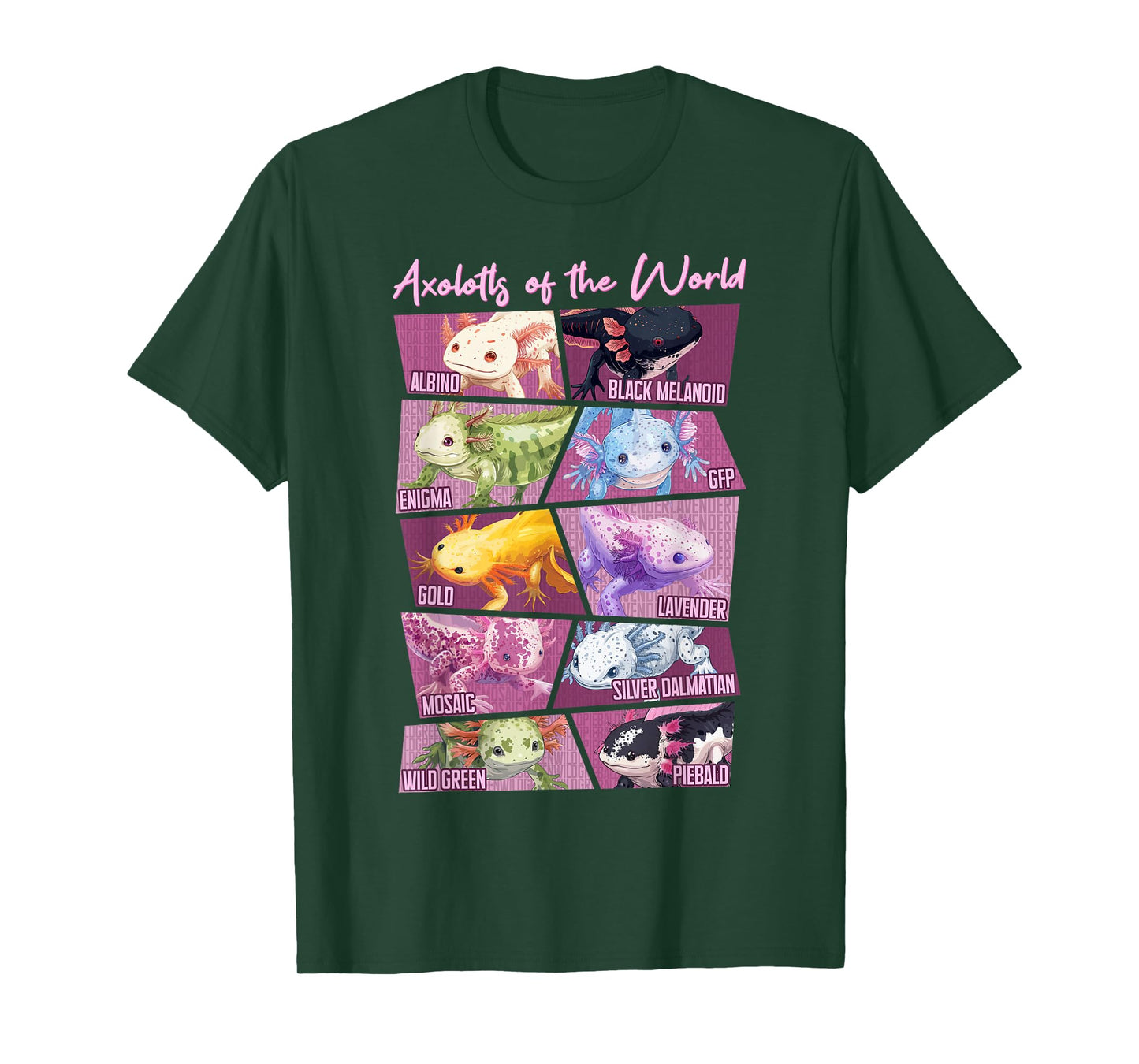 Axolotl Shirts for Girls Women Boys Axolotls of The World T-Shirt