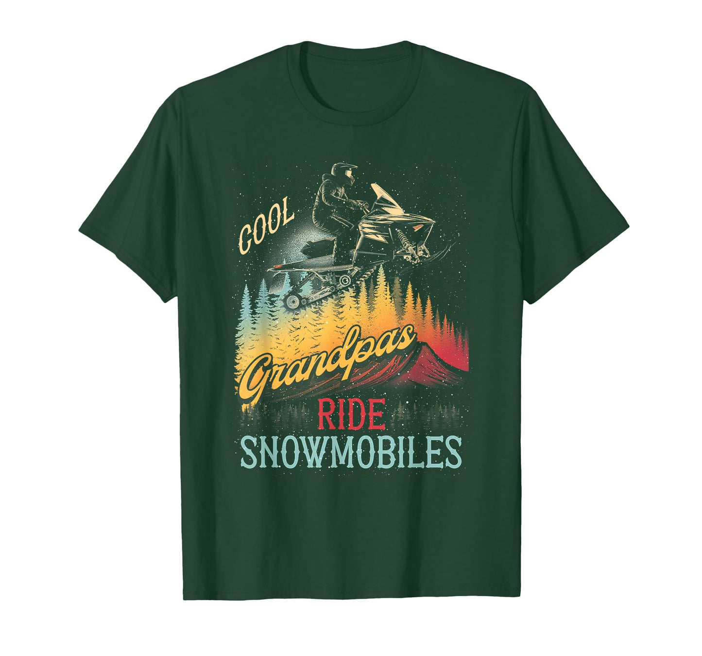 Sport Grandpas Ride Snowmobiles Snowmobiling Grandfather T-Shirt