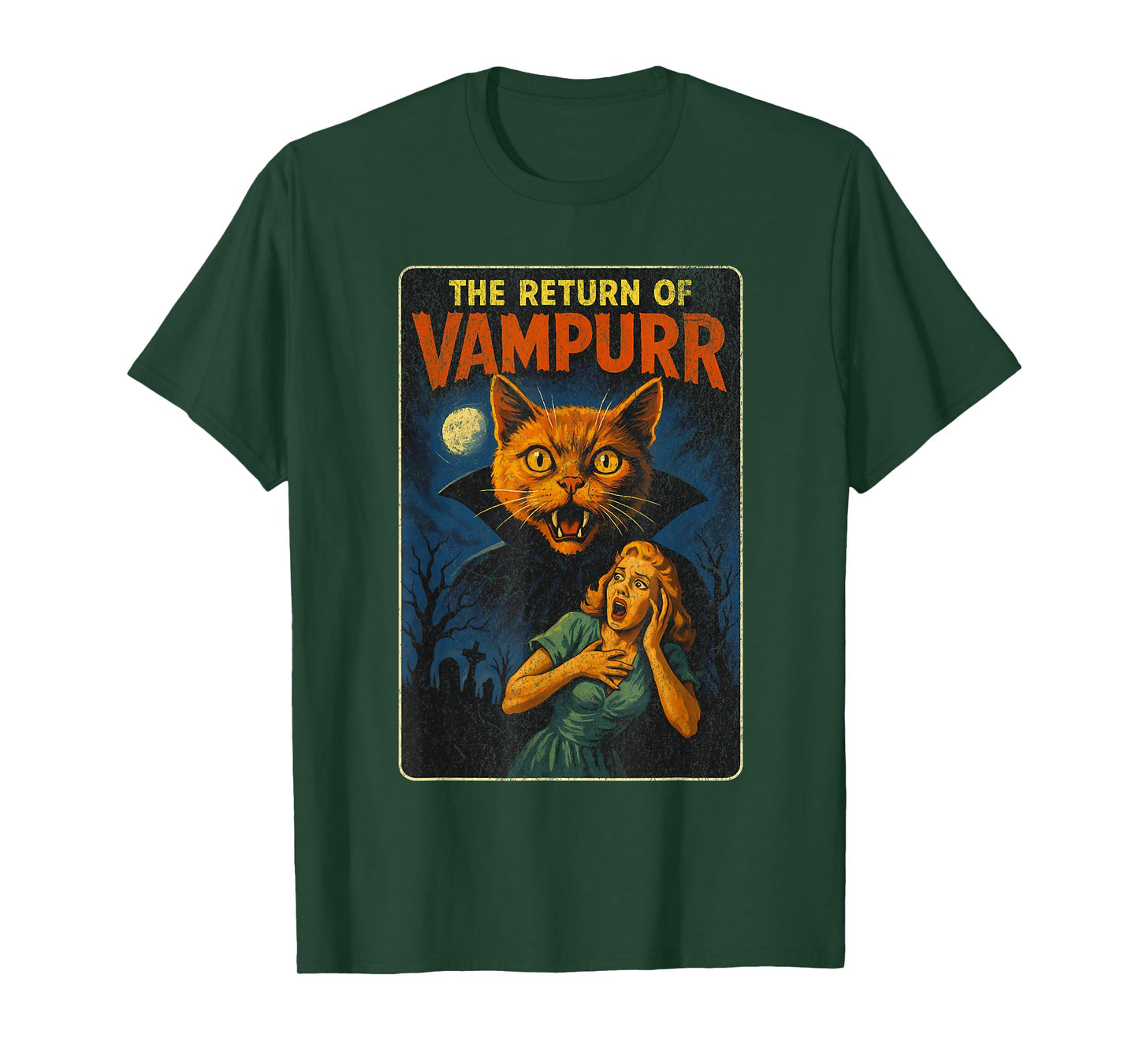 Return of Vampurr - Funny Halloween Cat T-Shirt