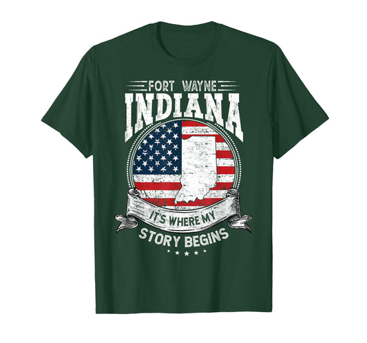Vintage Fort Wayne Indiana, it’s where my story begins IN T-Shirt
