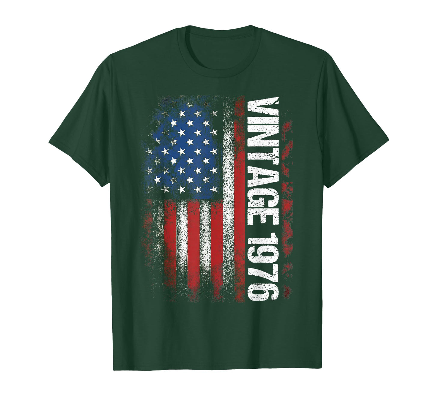 Vintage 1976 50th Birthday Gifts 50 Years Old American Flag T-Shirt