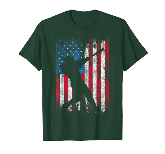 American Flag Baseball Team Vintage Men Boys Girls Toddler T-Shirt