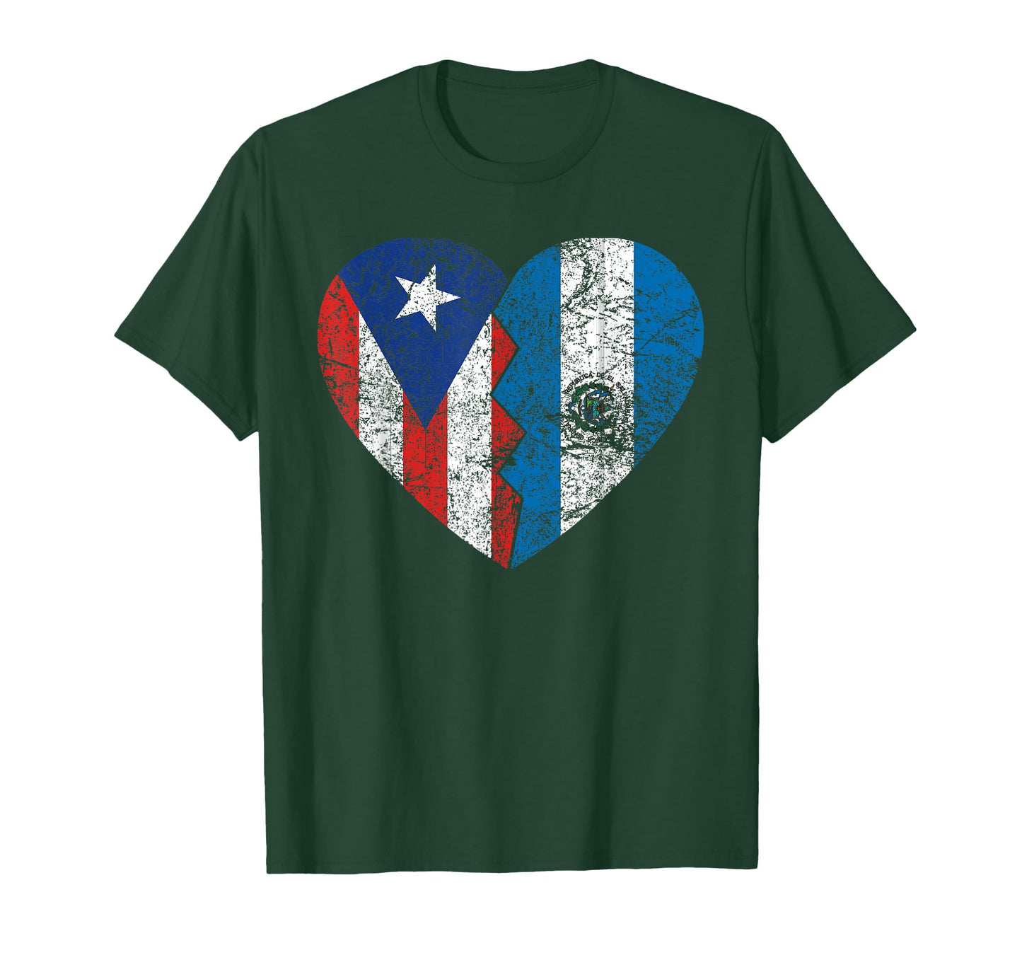 Salvadoran Puerto Rican Flags | Puerto Rico El Salvador T-Shirt