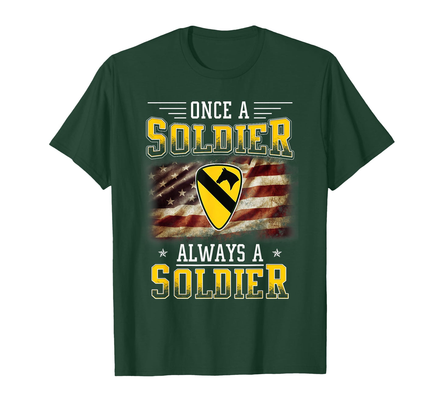 1st Cavalry Division Veteran Always a Soldier Military Xmas T-Shirt