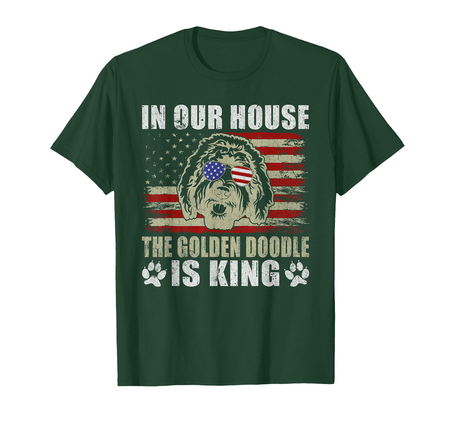 In our House the Golden Doodle is King Golden Doodle T-Shirt