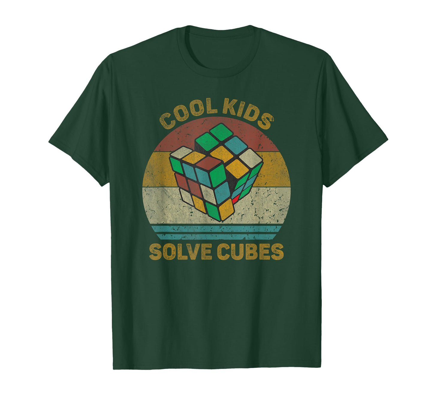 Cool Kids Solve Cubes Vintage Math Speedcubing Lovers T-Shirt
