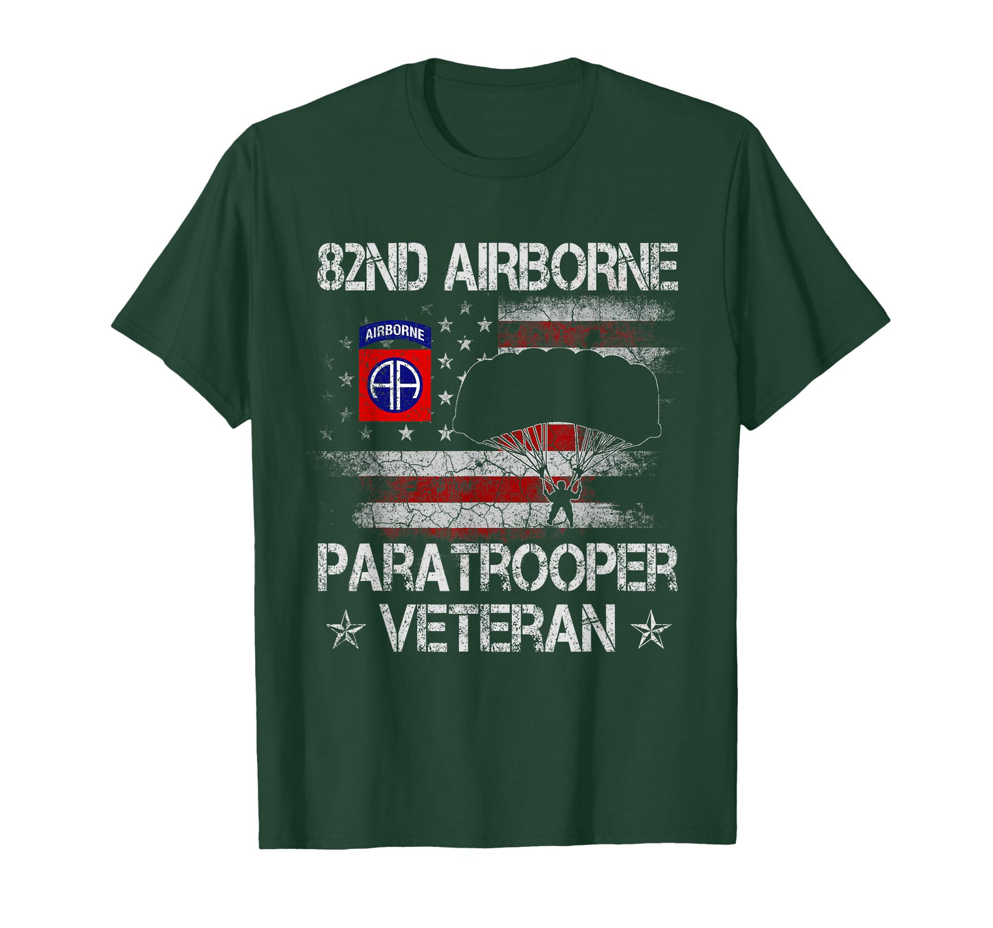 82nd Airborne Paratrooper Veteran Flag Tshirt, Veterans Day T-Shirt