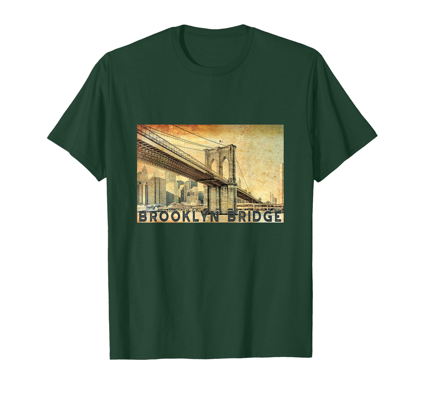 NY Brooklyn Bridge Connects Manhattan & Brooklyn Men Women T-Shirt
