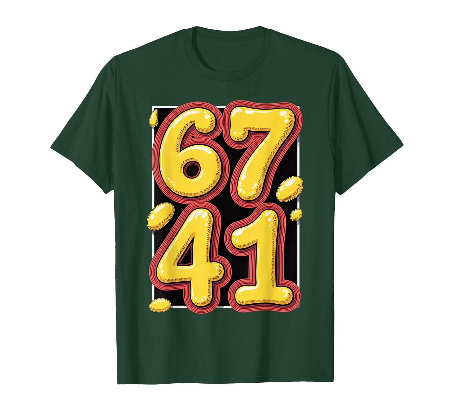 Funny Six Seven 67 41 Forty One Brain Rot Boys Alpha Slang T-Shirt