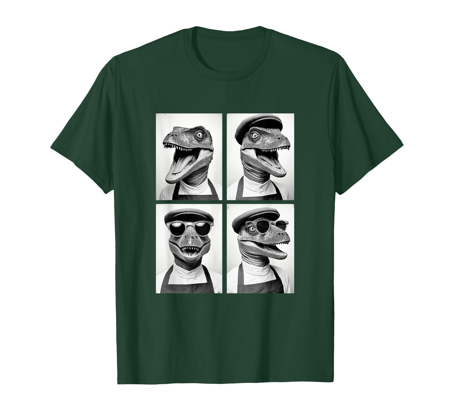 Funny Dinosaurs with Sunglasses Coffee Lovers Barista Dino T-Shirt