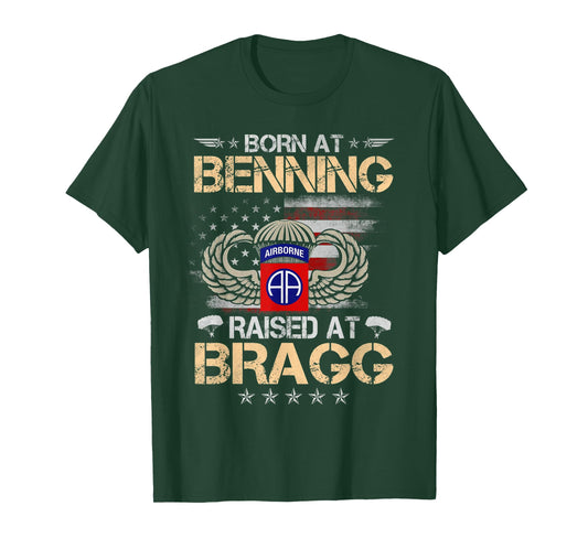 82nd Airborne Veteran Born At Ft Benning Raised Fort Bragg T-Shirt