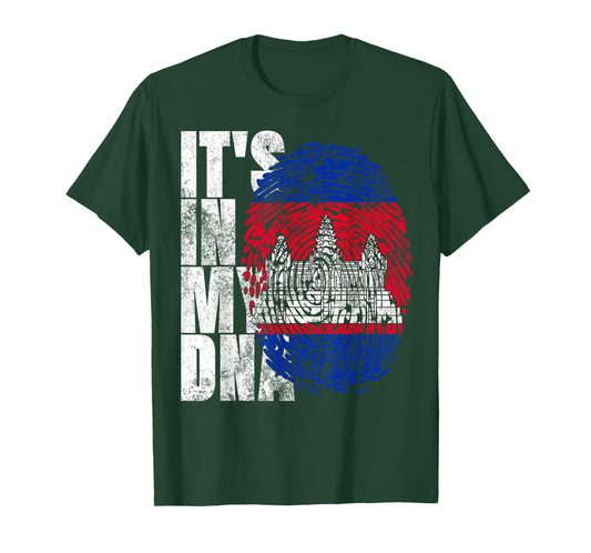 It's in My DNA Cambodian Gifts Khmer Kampuchea Cambodia Flag T-Shirt