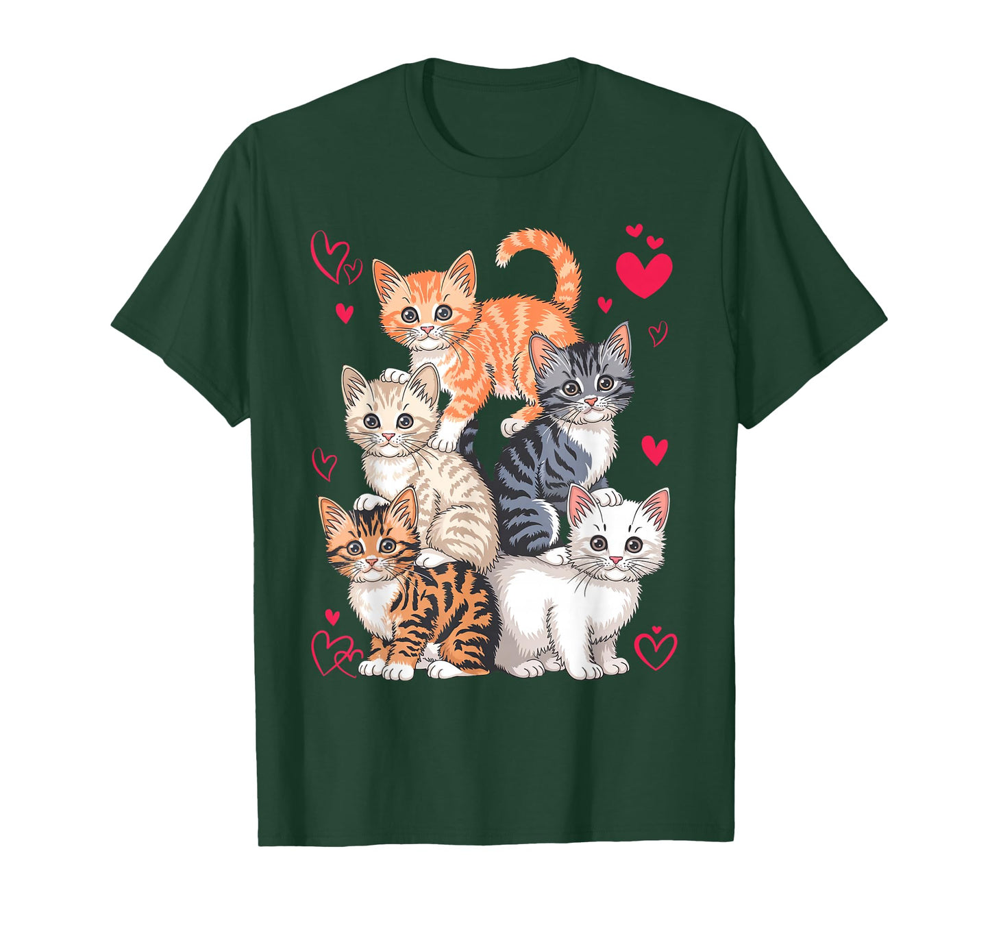 Cute Kawaii Cats Funny Kitten Cat Lover Gift Women Girl T-Shirt