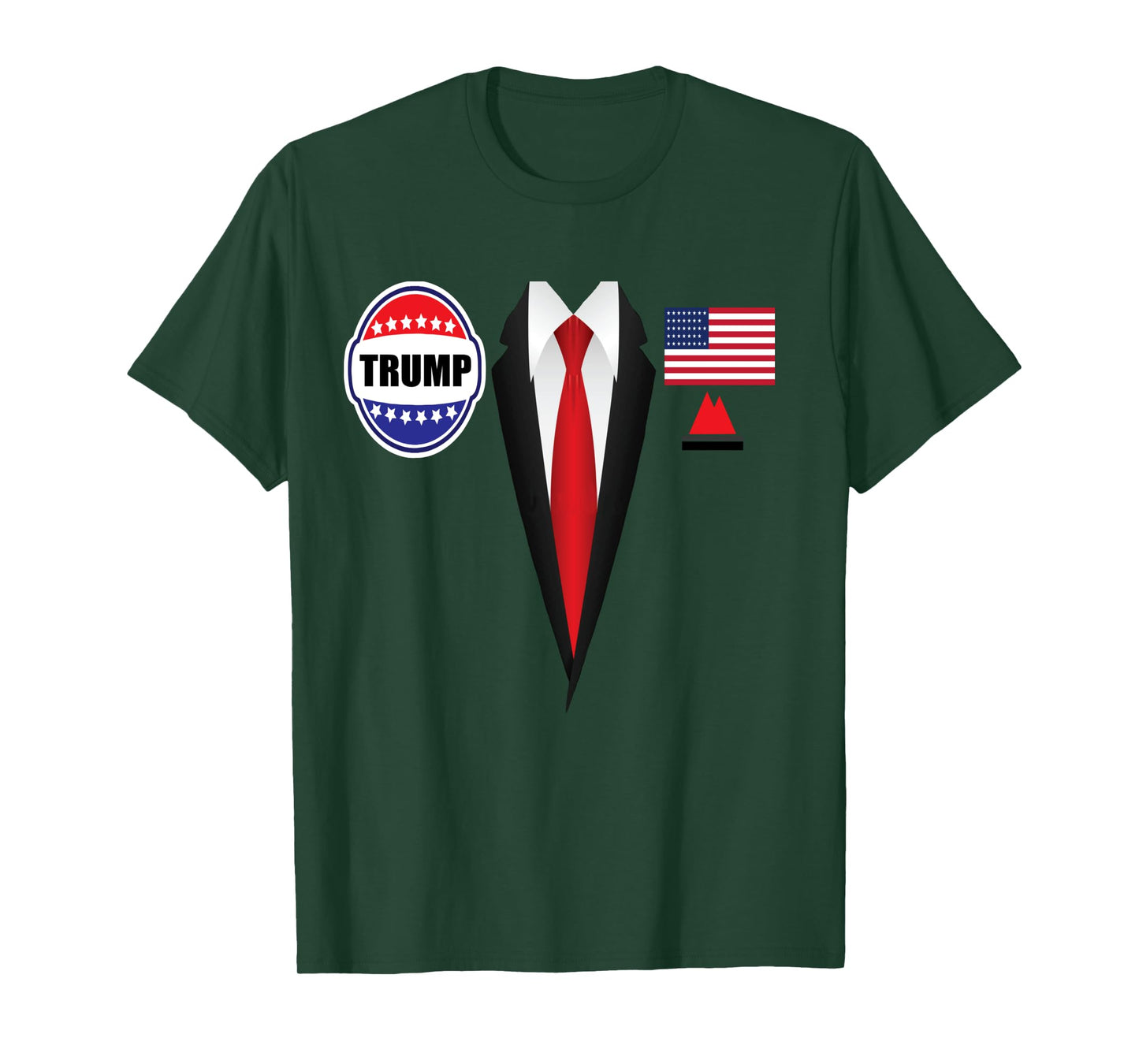 President Trump Shirt Suit Halloween Lazy Costume Flag