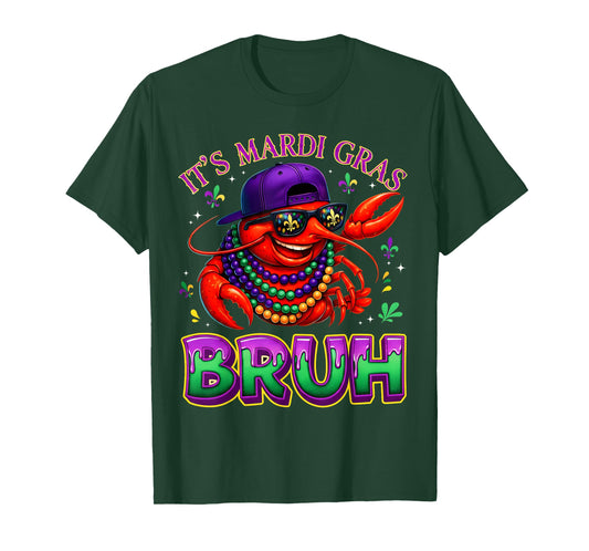 Its Mardi Gras Bruh Crayfish Fat Tuesday Boys Girls Kids T-Shirt