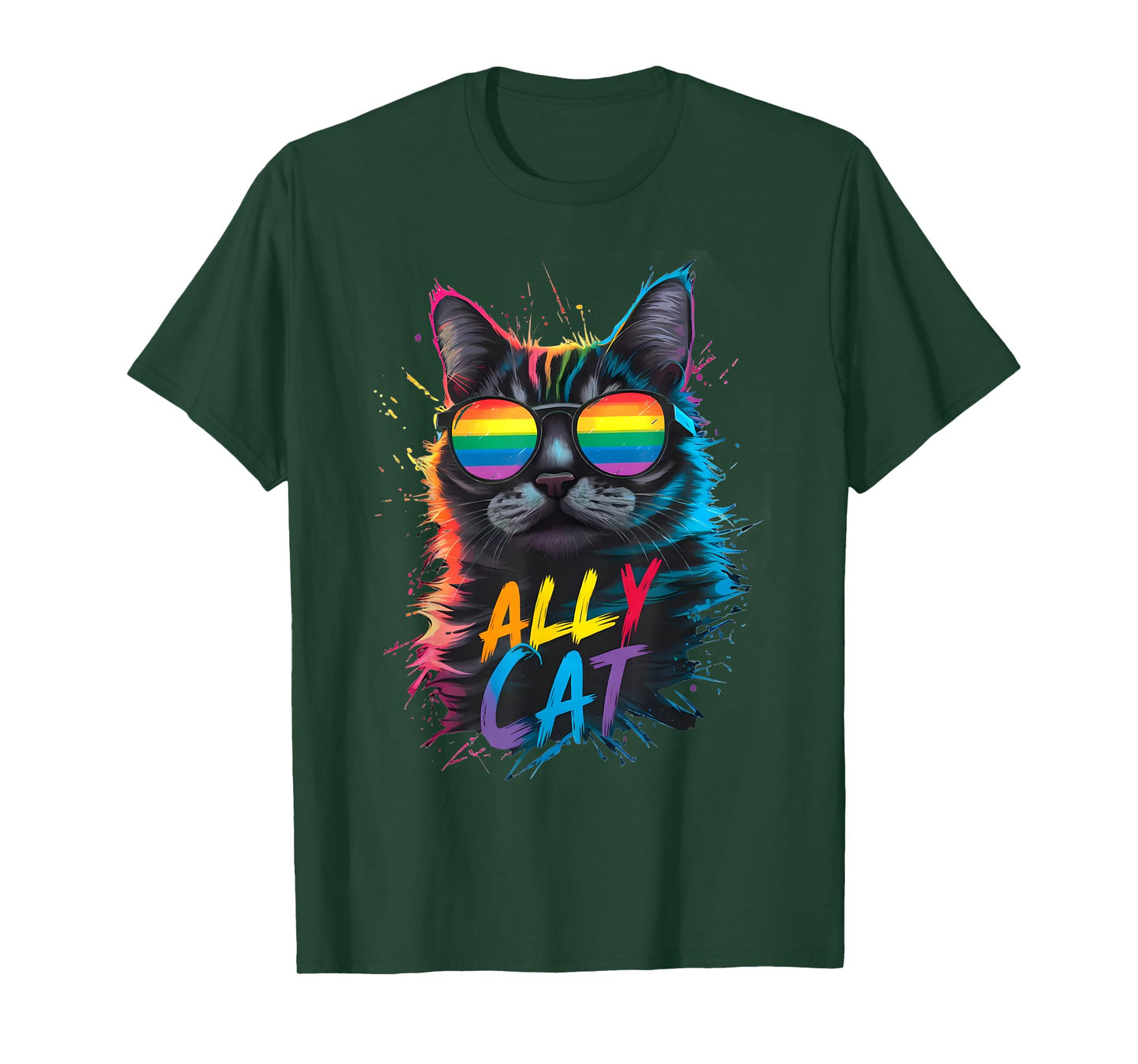 LGBT Ally Cat Be Kind Gay Rainbow Funny LGBTQ T-Shirt