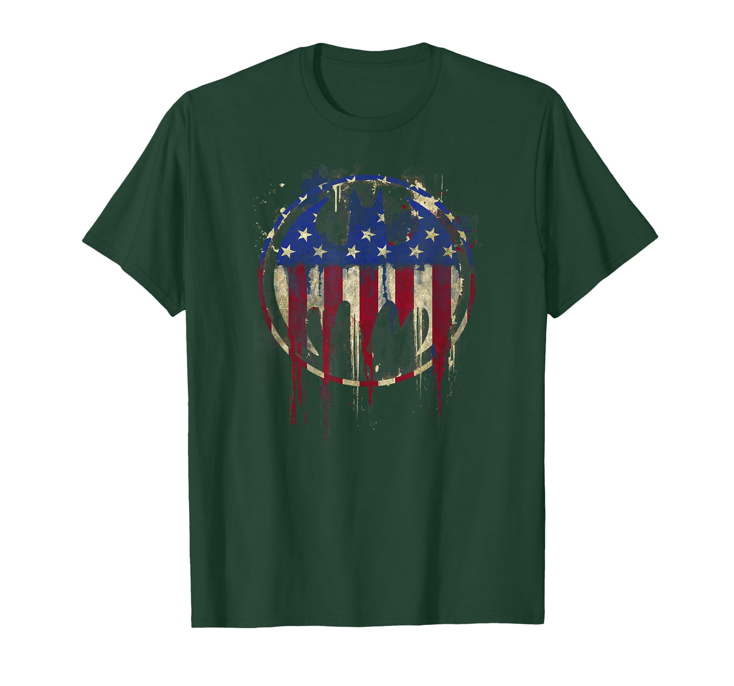 Batman Bleeding American Flag Signal T-Shirt
