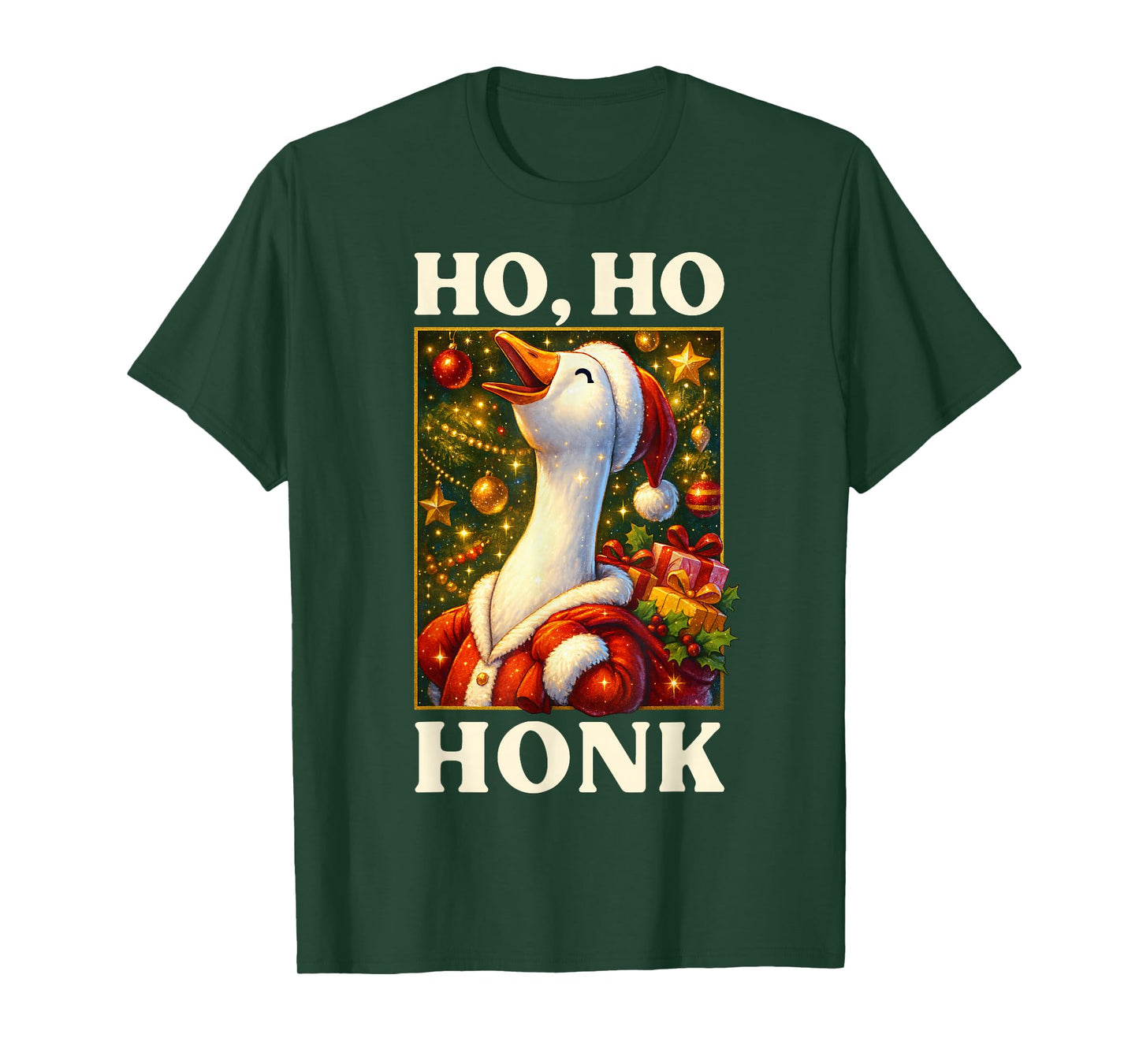 Funny Goose Ho Ho Honk Christmas Outfit for Men Women Kids T-Shirt