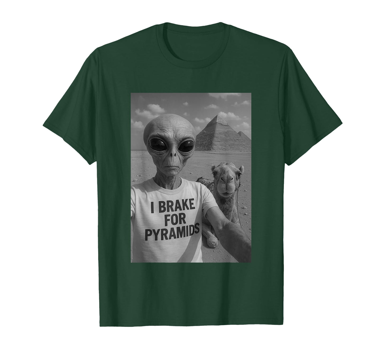 I Brake For Pyramids | Alien Abduction Cute Funny UFO T-Shirt