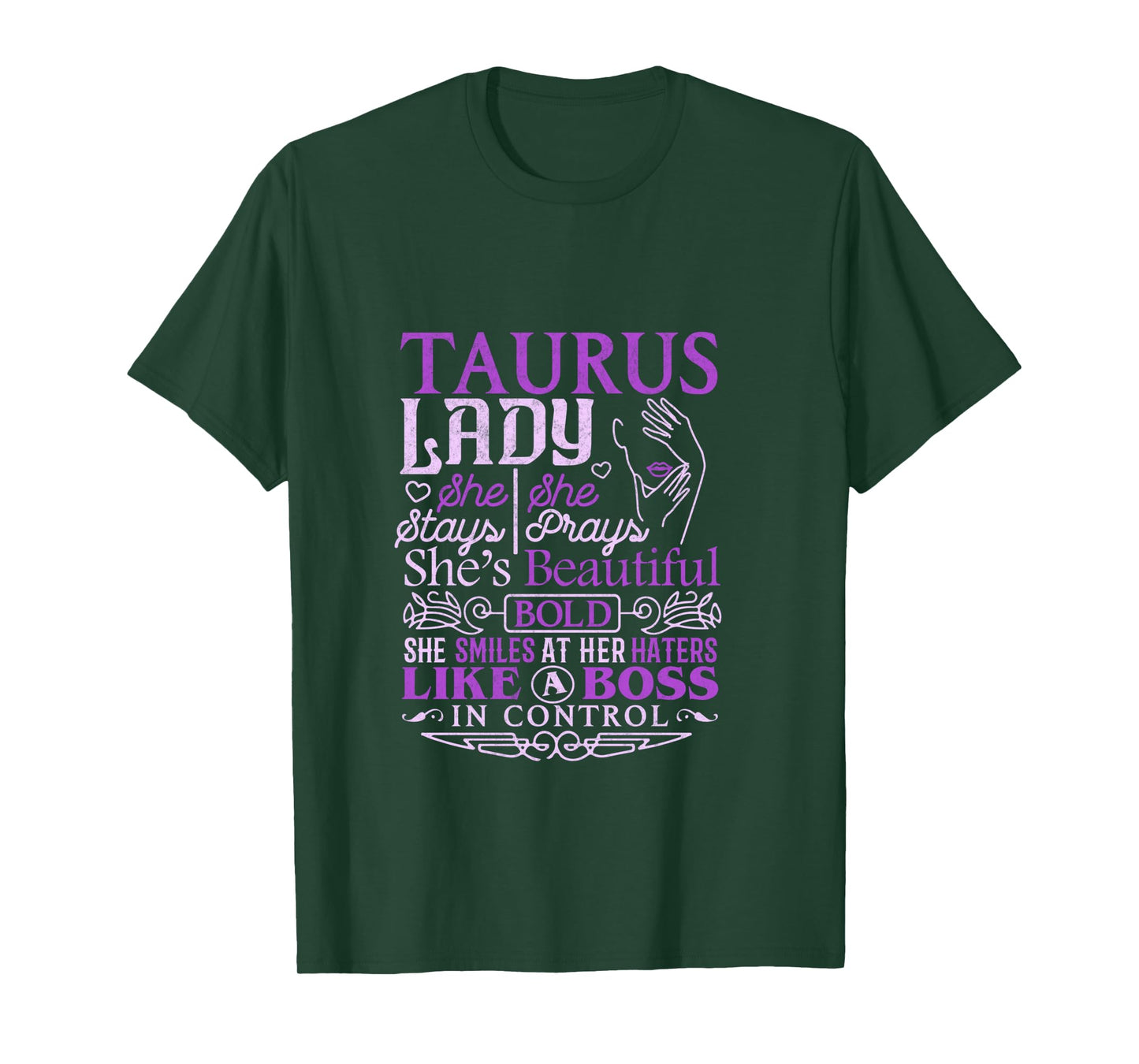 Taurus Lady Shirt Astrology Zodiac Sign Taurus Woman Girl Long Sleeve T-Shirt