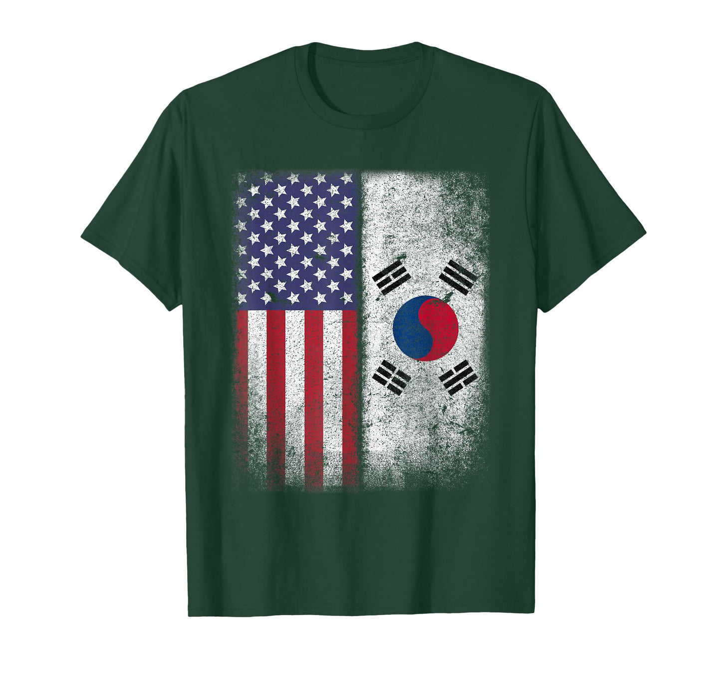 South Korean American Flag T-Shirt Korea USA America Gift T-Shirt