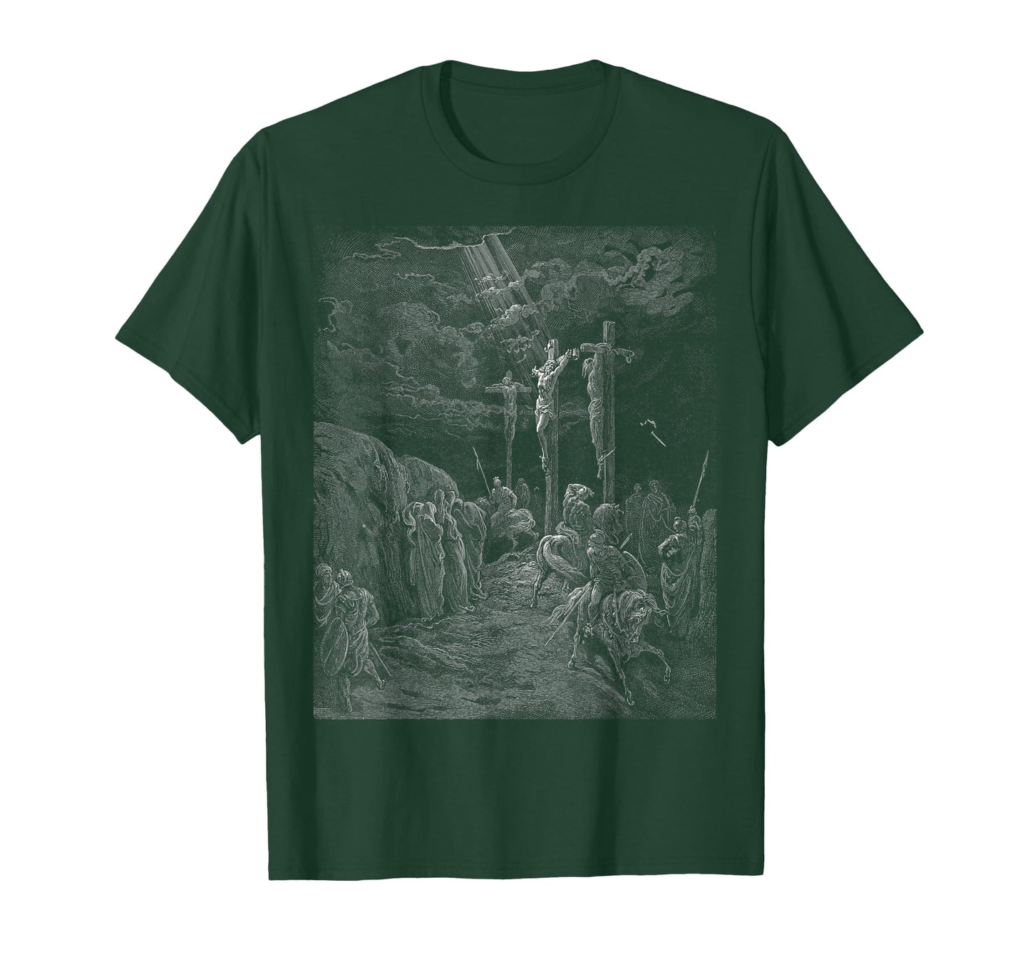 The Crucifixion of Jesus Vintage Gustave Dore Biblical Art T-Shirt