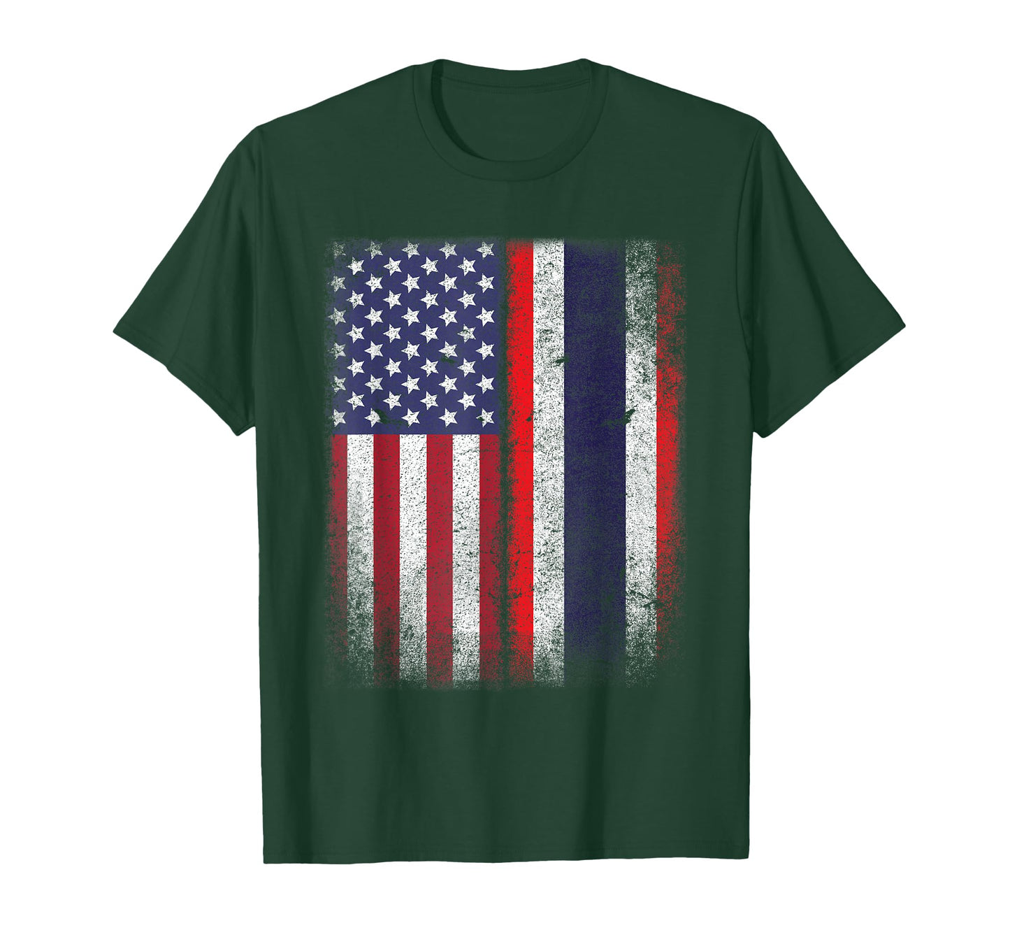 Thai American Flag T-Shirt Thailand USA Gift America Pride T-Shirt