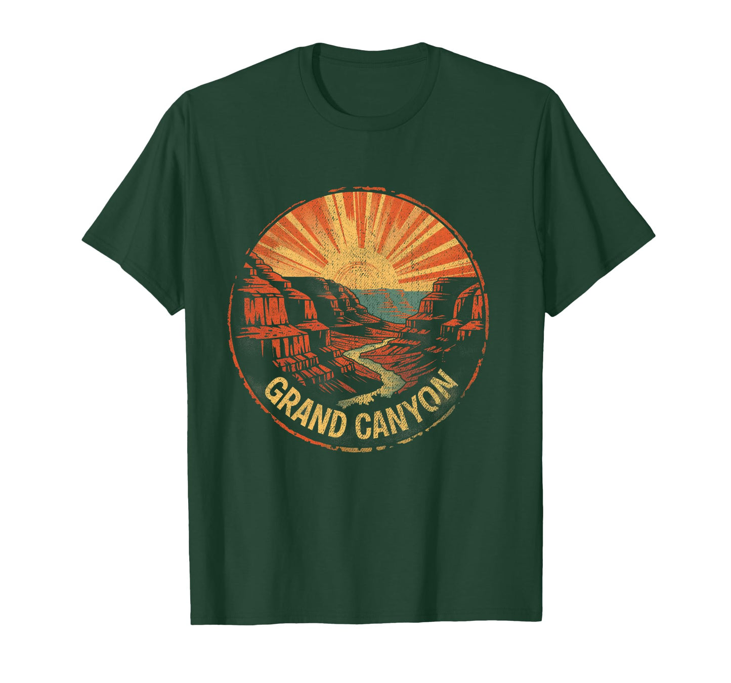 Grand Canyon - US National Park Vintage Men Women Kids Retro Long Sleeve T-Shirt