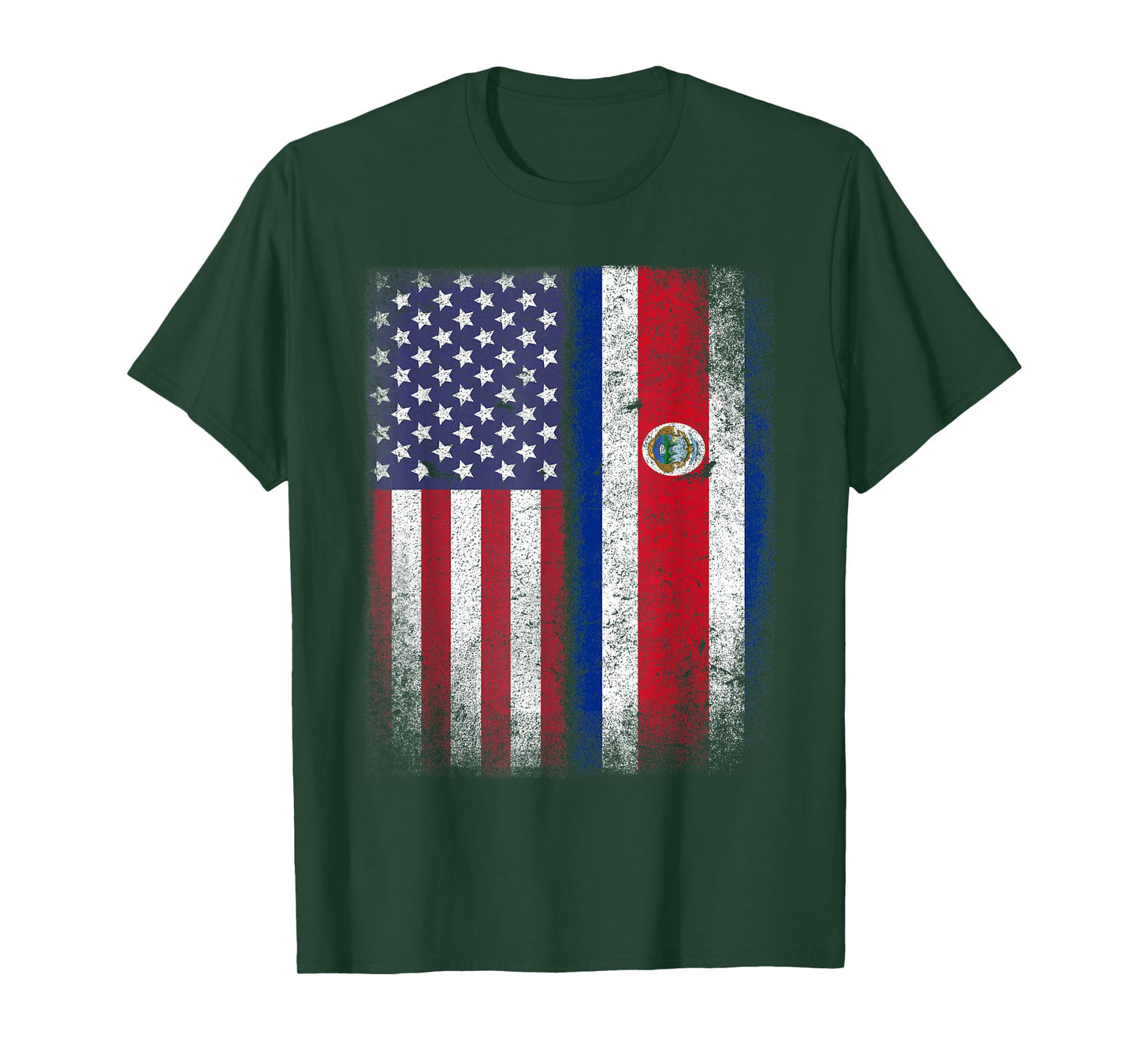 Costa Rican American Flag Costa Rica USA Gift America T-Shirt