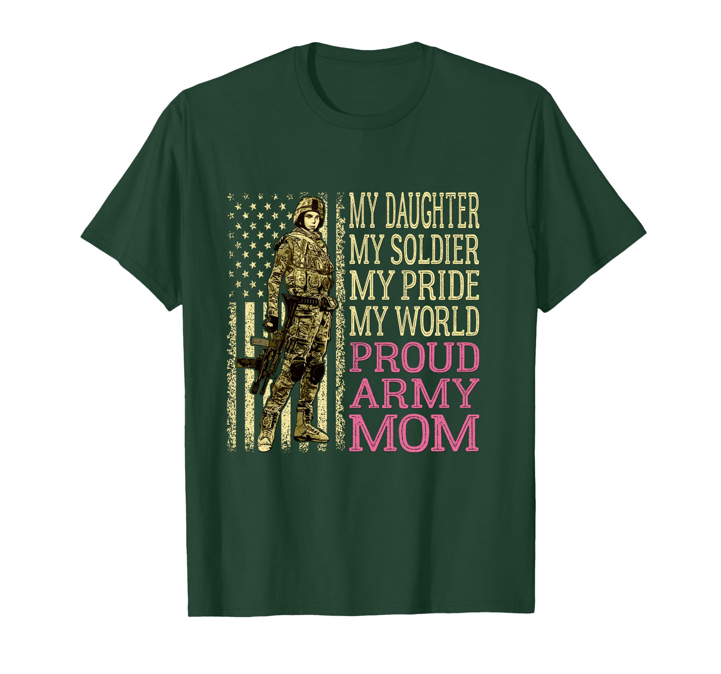My Daughter My Soldier Hero Proud Army Mom Military Mother Long Sleeve T-Shirt