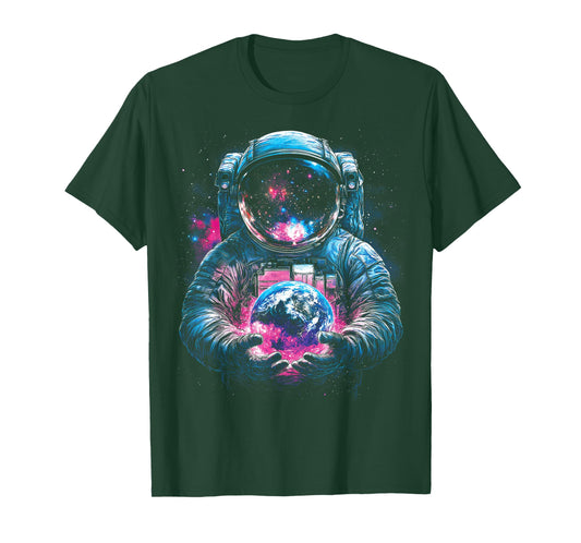 Astronaut Planet Earth Outer Space Galaxy Universe Science T-Shirt