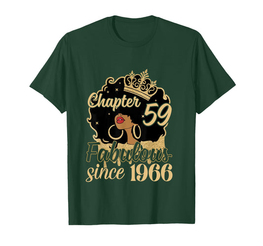 Chapter 59 Fabulous Since 1966 59th Birthday for Girls Women Long Sleeve T-Shirt
