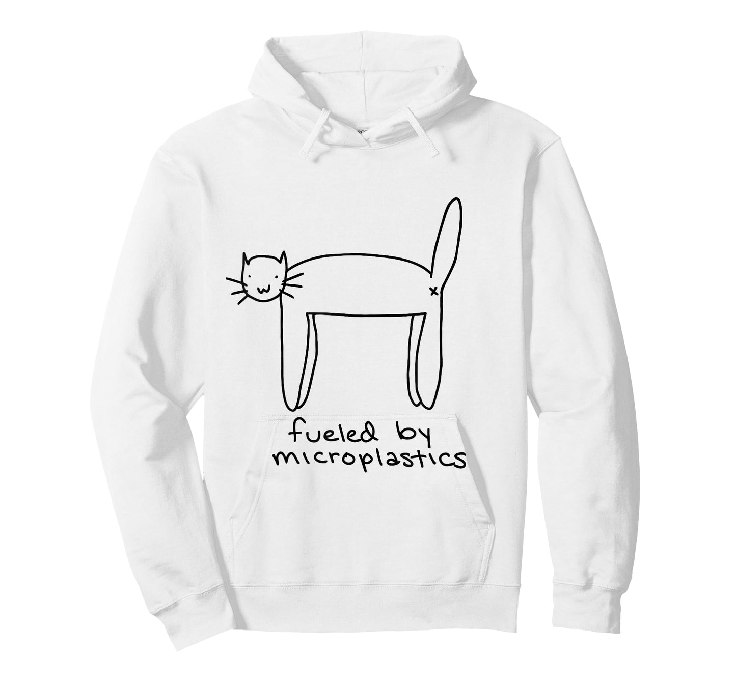Funny Fueled By Microplastics Cat T-Shirt